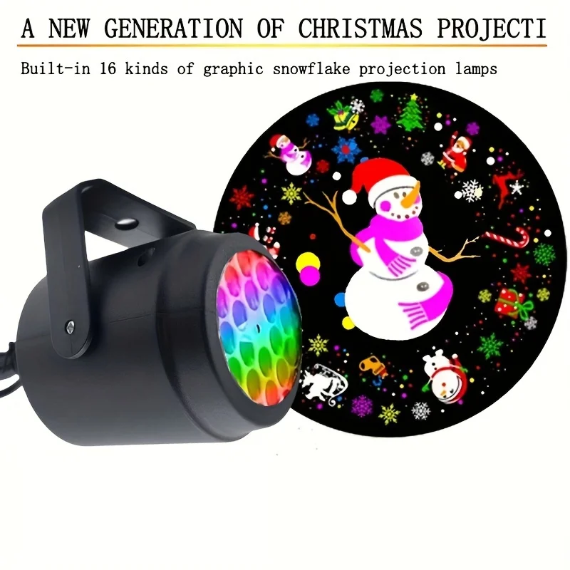 Imagem -04 - Luz Noturna Led de Projeção de Natal Luz de Projeção de Neve 360 ° Luz Led Giratória para Decoração de Festas de Natal em Família