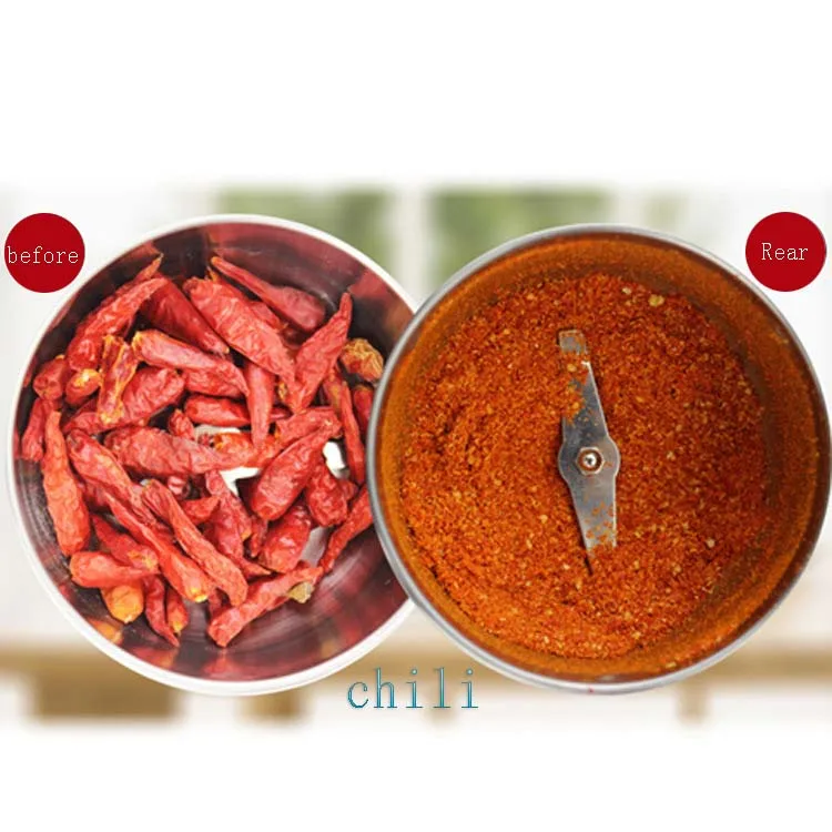 مطحنة كهربائية محمولة بشفرات من الفولاذ المقاوم للصدأ ، آلة طحن منزلية ، أعشاب/بهارات/مكسرات/حبوب قهوة