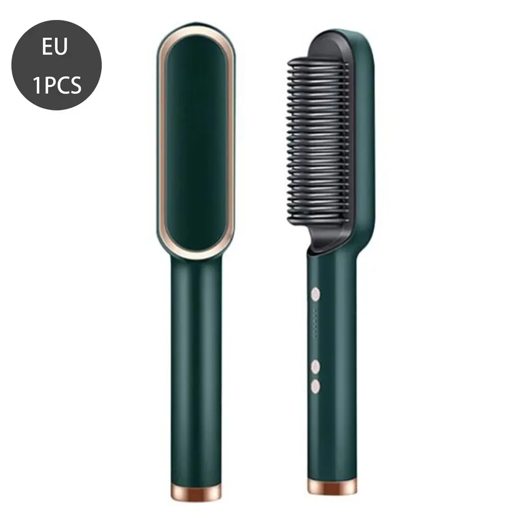 Tourmaline Ceramic 5-Level Adjustable Straight Curly Hair Comb Brush - Multifunctional Curling Iron