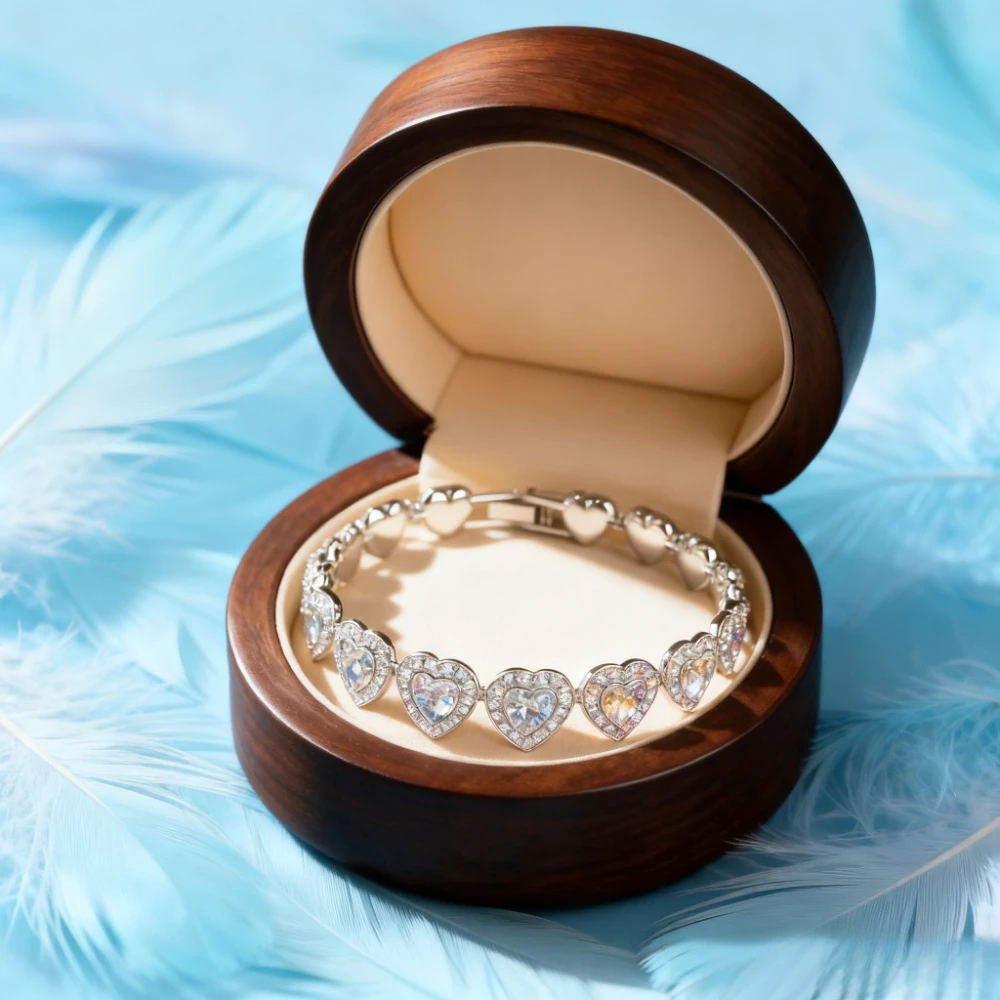 

Модные аксессуары 2025 года. Модный роскошный светоизлучающий браслет в форме сердца, идеально подходит для подарка на свадьбу и любовник.