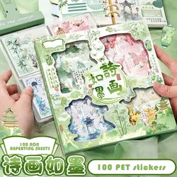 100 Sheets Trendy Non-Repeating Capybara Animal Stickers Waterproof 2024 Kids Sticker Cartoon Cute Suitcase Decal Children