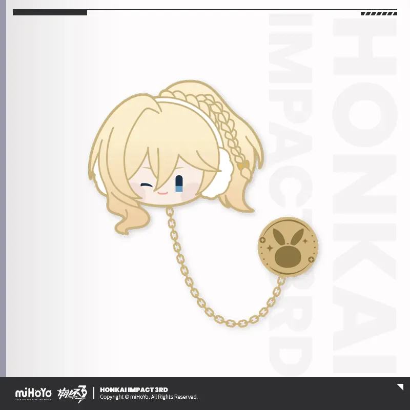 miHoYo Spiel Offizielles Honkai Impact 3, Neujahrs-Metallabzeichen, Kiana Theresa Durandal, Anime-Brosche, Kleidungszubehör, Doujin-Geschenke