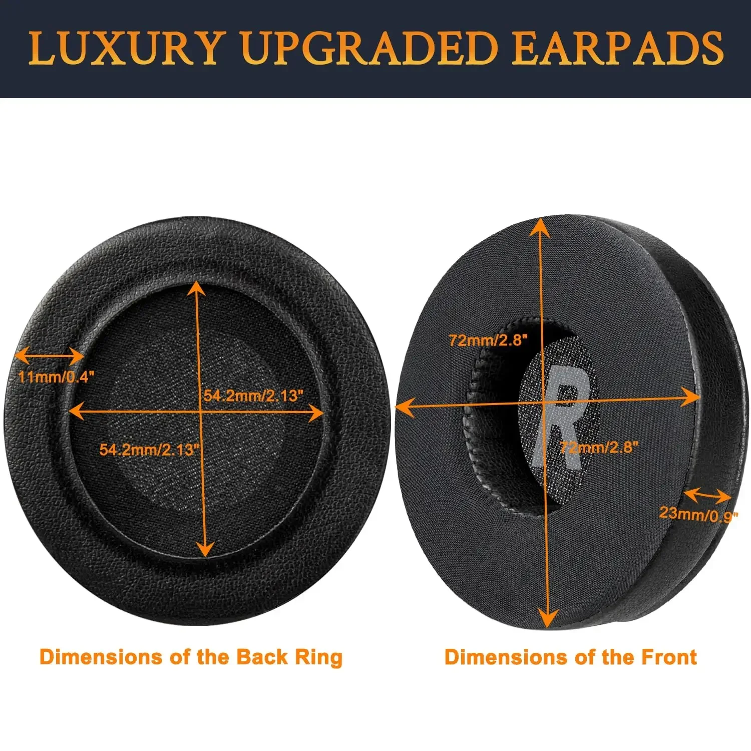 

Leather Sleeve Cooling Gel Replacement Earpad for Sony WH-CH500/CH510/CH520,MDR-ZX100/ZX110/ZX110NC/ZX220 ZX330BT Headphone ，