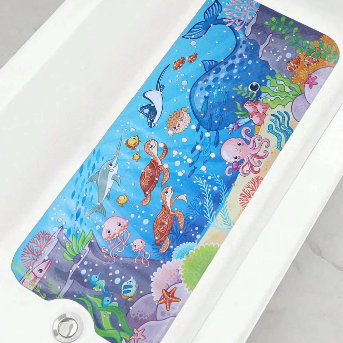 1pc tapete de banho do bebê para banheira antiderrapante crianças tapete de banho-40x10cm extra longo dos desenhos animados tapetes de banho da criança com ventosas