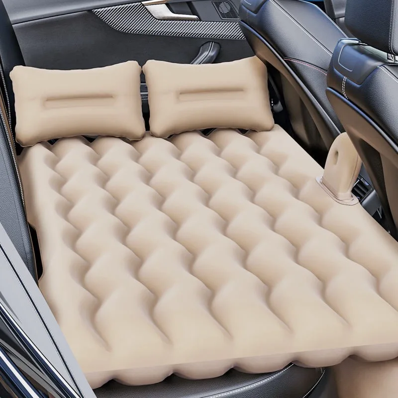 Auto supplies folding car inflatable bed PVC flocking car inflatable mattress