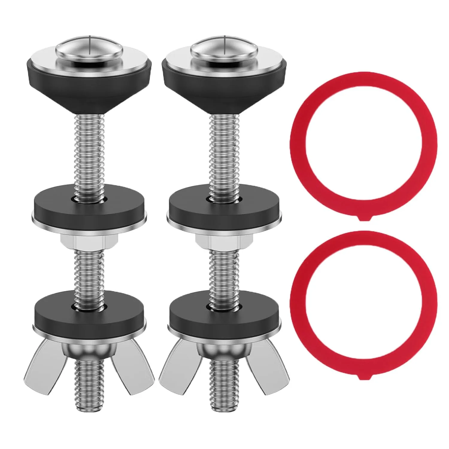 

Универсальный комплект болтов для сиденья унитаза включает уплотнение смывного клапана, комплект из 2 запасных частей, совместимые с Kohler из нержавеющей стали