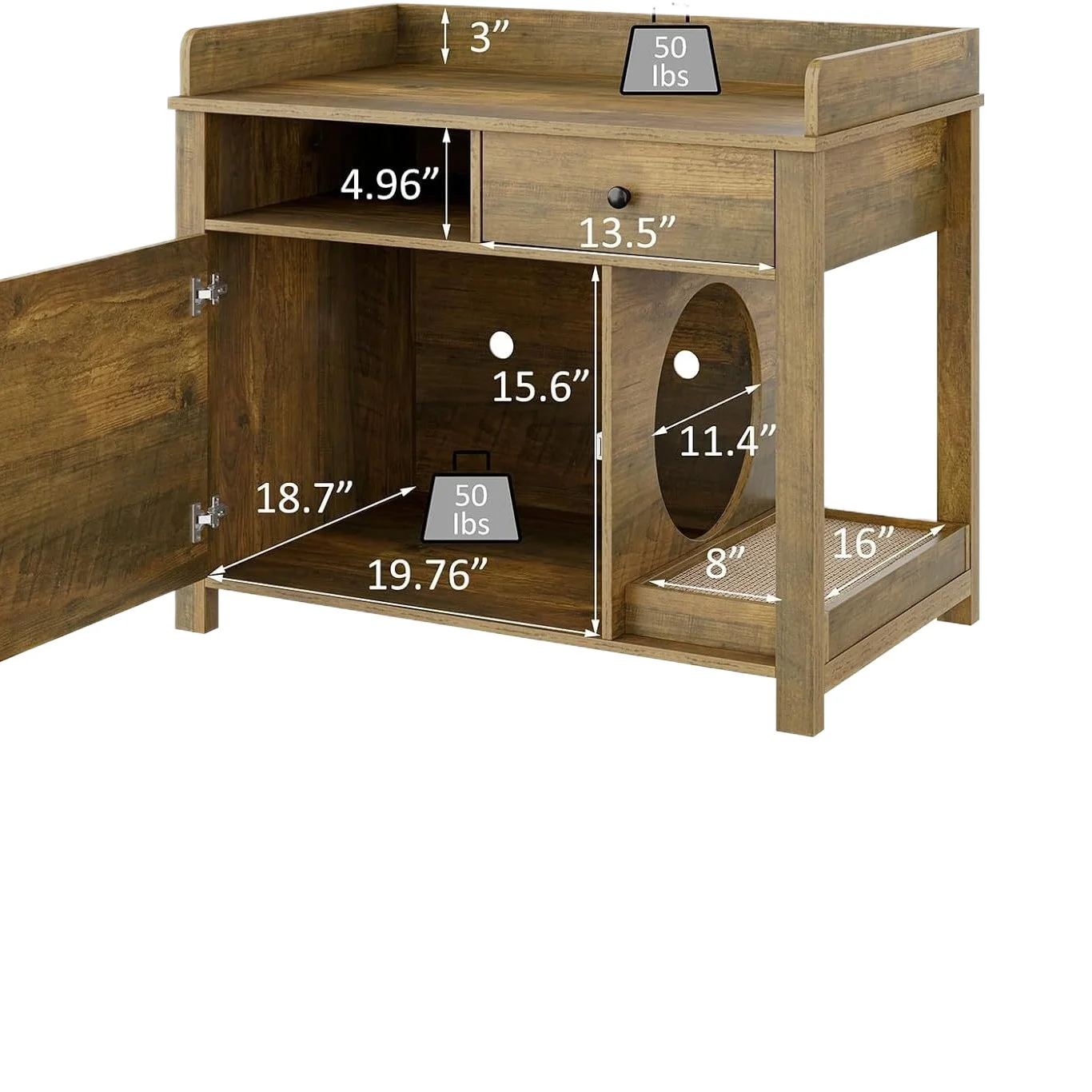 Factory Direct 2026 Small household tableware room storage cabinet, flower and wood integrated cat tableware cabinet
