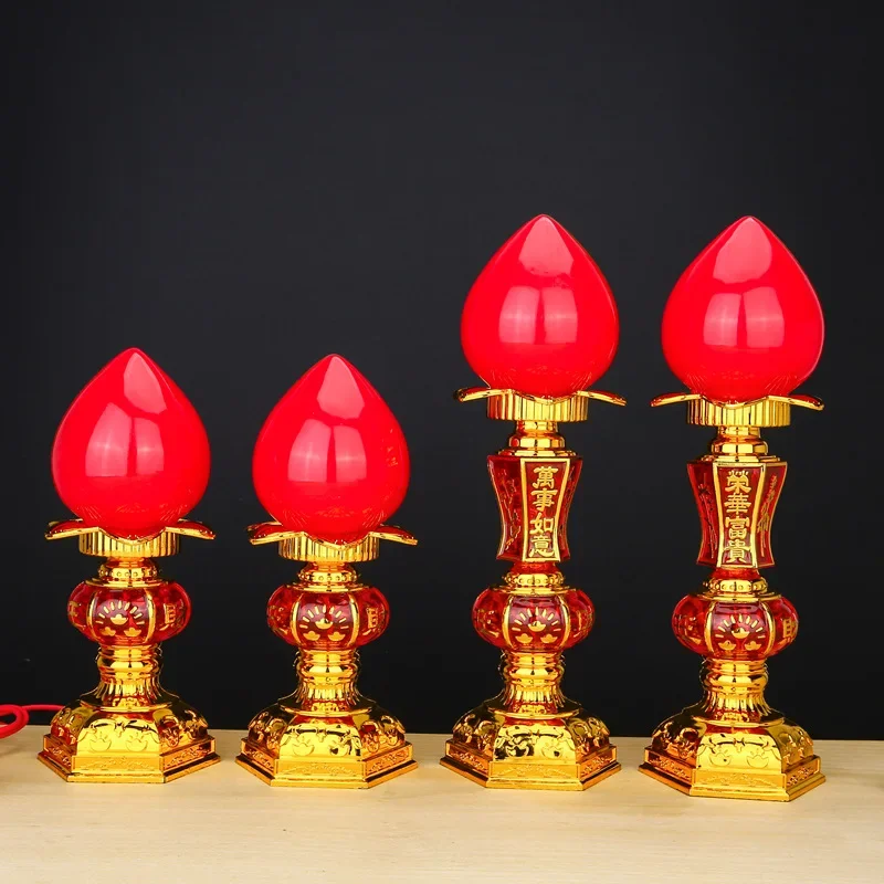 In Front of The Buddha Lamp for Wealth Long-time Light Worship Led Light Electric Candlestick Home Decoration Led Taper Candles