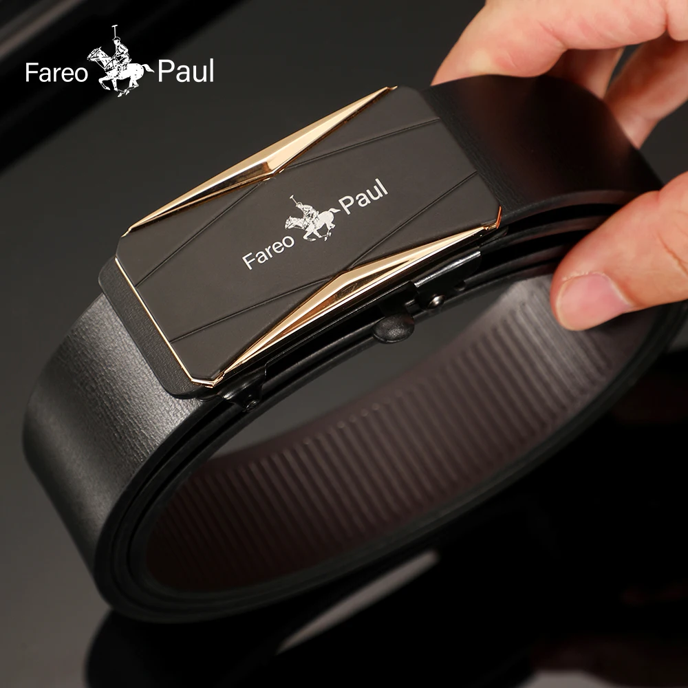 Fashionable men\'s High-Quality leather Belt with Automatic Buckle, Suitable for Young and Middle-Aged Gentlemen