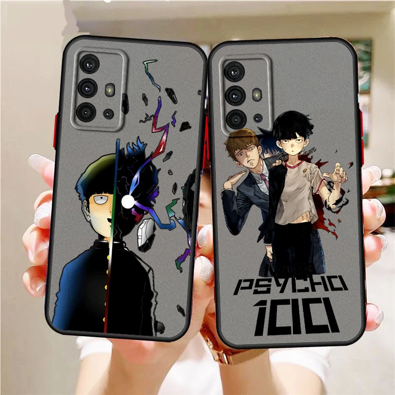 

Mob Psycho 100 Frosted Translucent For Samsung A53 A52 A33 A32 A51 A71 A21S A13 A73 A50 A22 A12 5G Back Phone Case