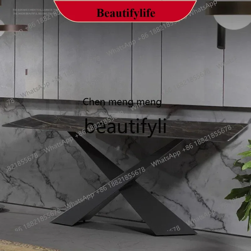 D178  Nordic marble slate entrance table, modern simplicity, simplicity, light luxury furniture entrance table
