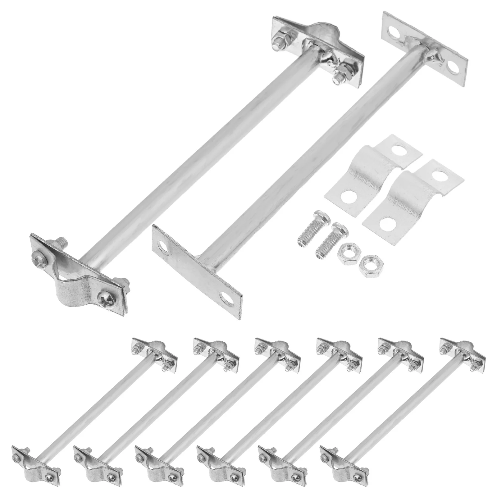 8 قطع من مشابك الدعم المقاومة للطقس، أجهزة تركيب عالية التوصيل، نظام حماية الحائط في الهواء الطلق #3