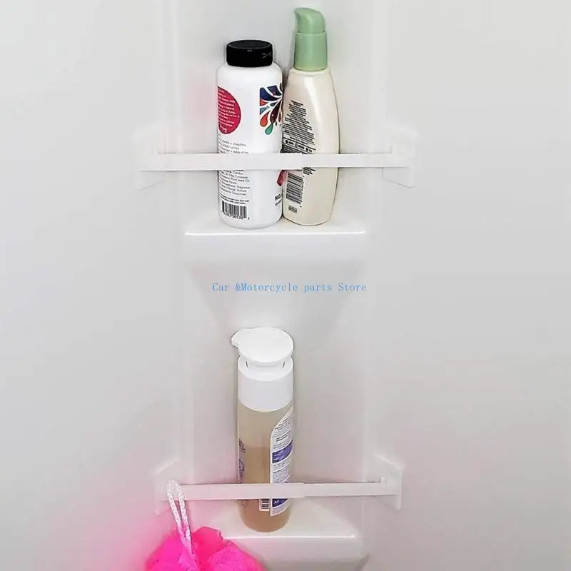

Y9UC Shower Corner Shelf Storage Bar Shower Shelf Rod Hook for Securing Toiletries