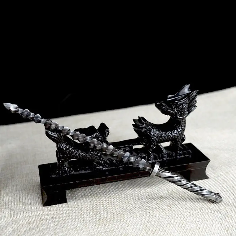 Mini Chińskie Retro Narzędzie do Herbaty Longquan, Ręcznie Robione, Krótkie, Przenośne, EDC, Igła do Herbaty