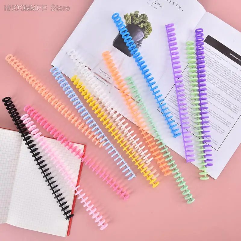 10Pcs 30 Holes Circles Ring Loose-leaf Paper Book Scrapbook Album Binder Spiral A4 Notebook Binding Clips 3.7*28.7CM