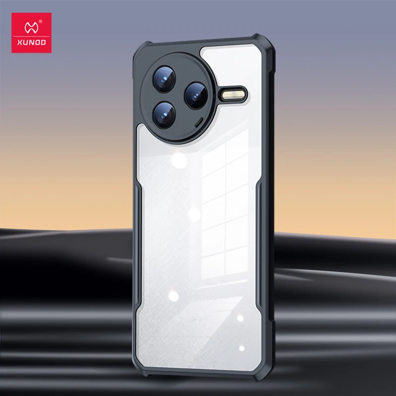 funda Xundd Case For Xiaomi POCO F7 Pro Airbags Shockproof PC + TPU Frame Transparent Phone Cover for POCO f7 ultra чехол