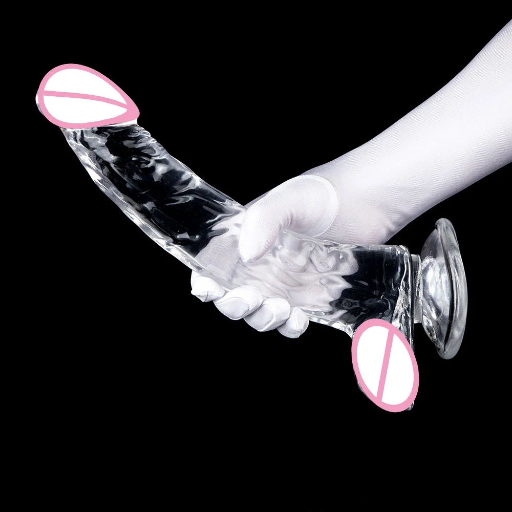 5 Sizes Curved Dick Realistic Big Jelly Dildo Anal Plug Women for Vaginal G spot Stimulator Men Anus Dilator Lesbian Masturbator view 5
