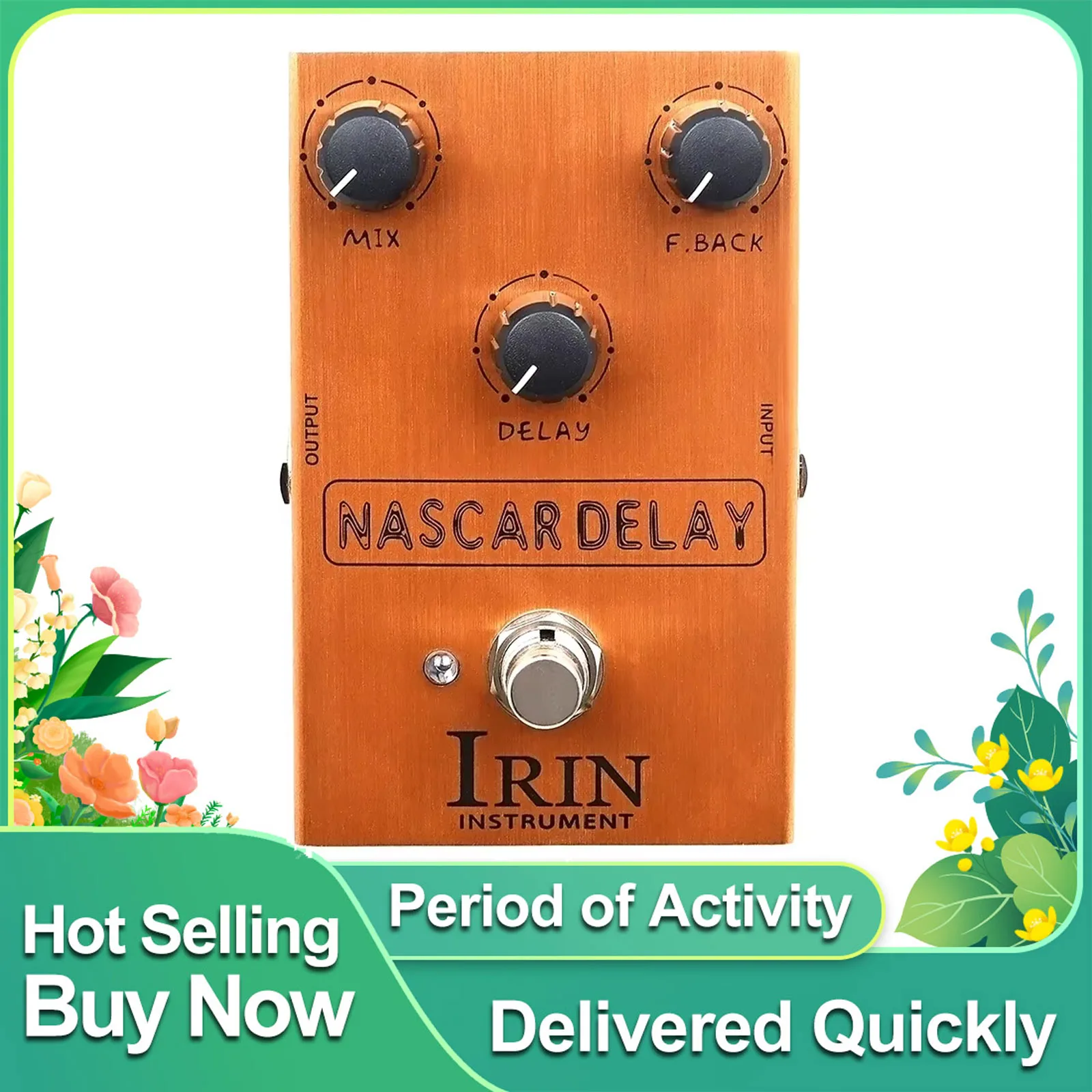 IRIN AN-37 Nascar Delay Electric Guitar Effect Pedal Processor Classic BBD Vintage Delay Effects True Bypass Pedal Guitar Parts