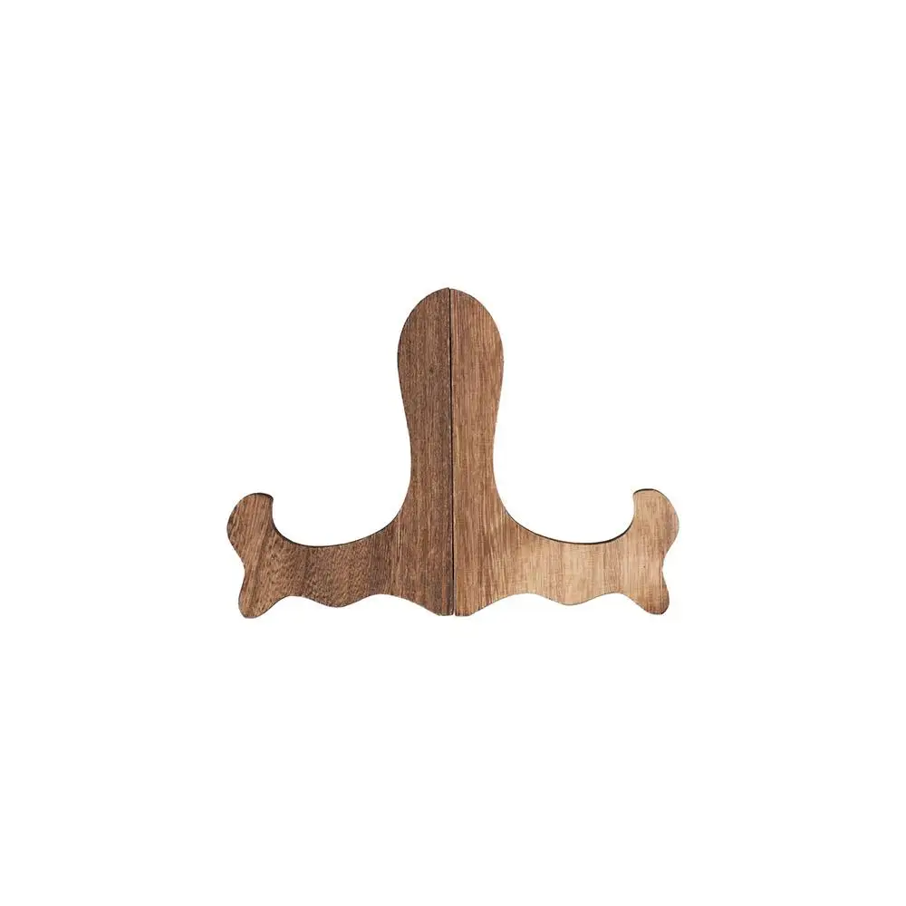 Retro Wood Foldable Plate Tea Cake Dish Home Decor Easel Display Stand Storage Rack Decorative Rack