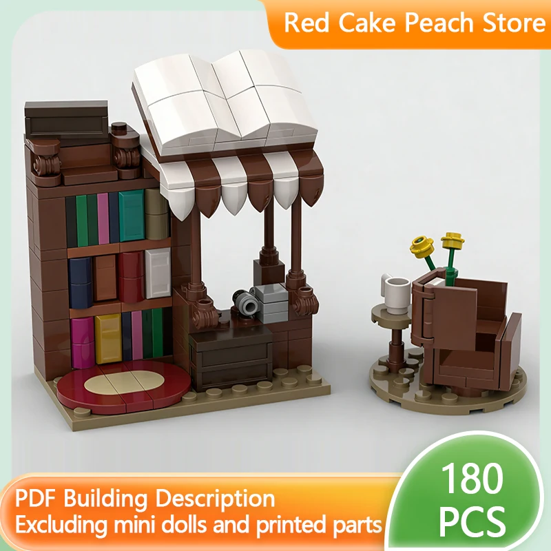 

Модель городской улицы MOC, строительные блоки, маленькая подставка для книг, модульная технология, детские праздничные подарки, конструктор, игрушки для сборки