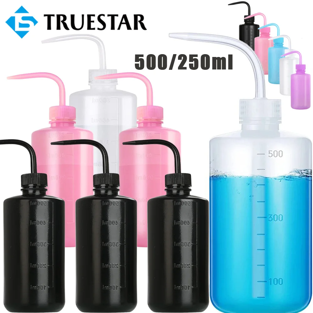 500/250ML 2PCS Tattoo Bottle Plastic Diffuser Squeeze Container Eyelash Extension Cleaning Lab Wash Bottles Tattoo Accessories