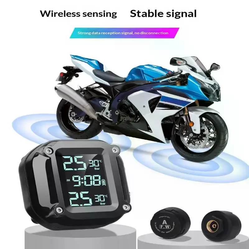 Motorcycle Wireless Tire Pressure Detector Motorcycle Tire Pressure Monitor M5 Combination Digital Display External Motorcycle