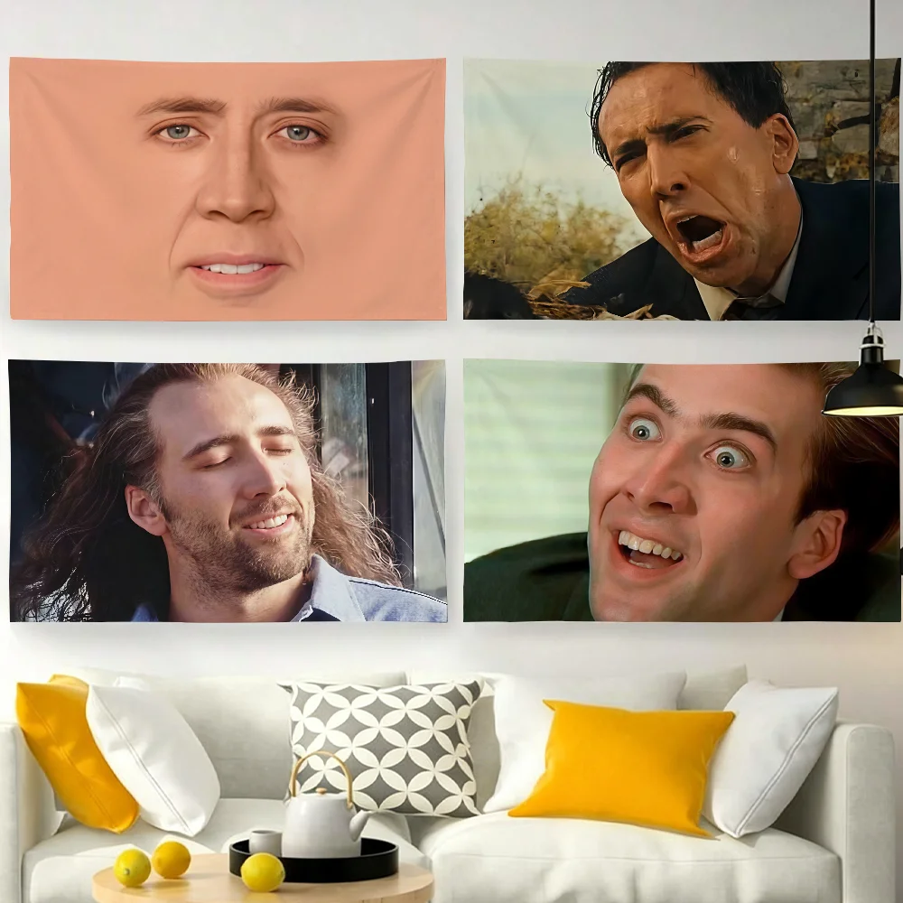 Actor N-Nicolas Cage flag For Garden Party Living Room Home Wall Decor Banner Bedroom Outdoor Tapestry