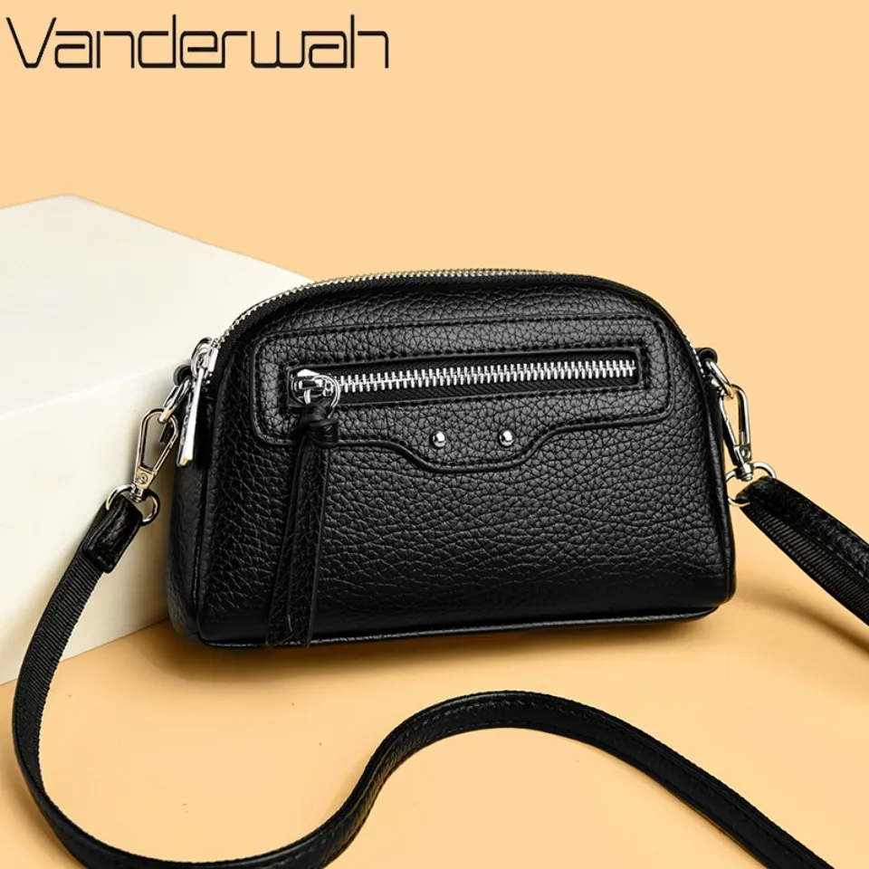 

Женский кошелек из натуральной мягкой искусственной кожи с ремешком на руку, маленький кошелек с двумя молниями, держатель для монет, многофункциональный чехол для хранения