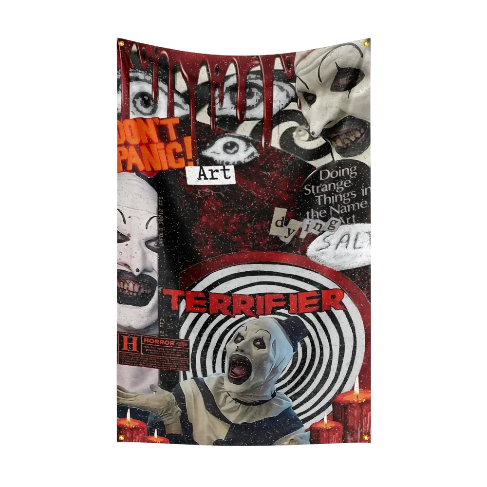 3x5 Ft T-Terrifiers Flag Classic Horror Movie Flag Halloween Wall Hanging Banner Decor Movie Poster - Image 2