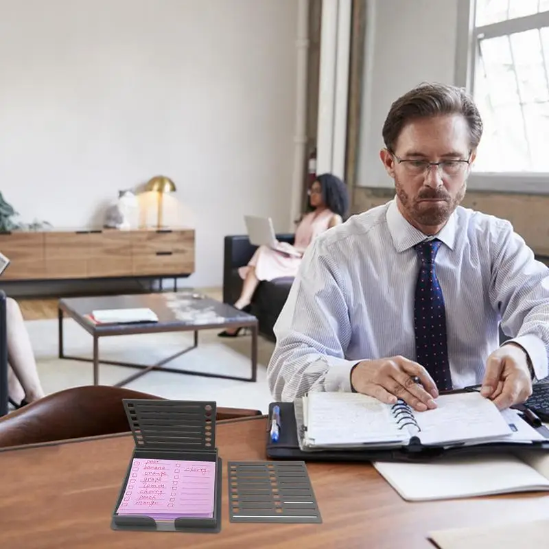 Sticky Note Dispenser Versatile Sticky Note Stencil School Supplies Desk Accessories Sticky Note Holder With Template For