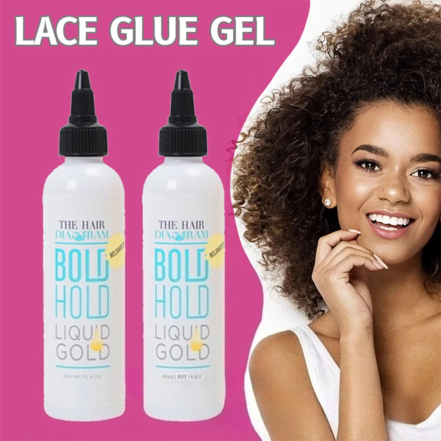 120ml Wig Glue Gel Lace Wig Glue 4 ounce Clear Lace Glue Stable Adhesive for bonding wigs Hair care