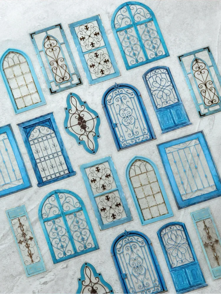 JIANWU Vintage Baroque Window Landscape Material Collage Scrapbooking PET Sticker Creative DIY Journal Stationery