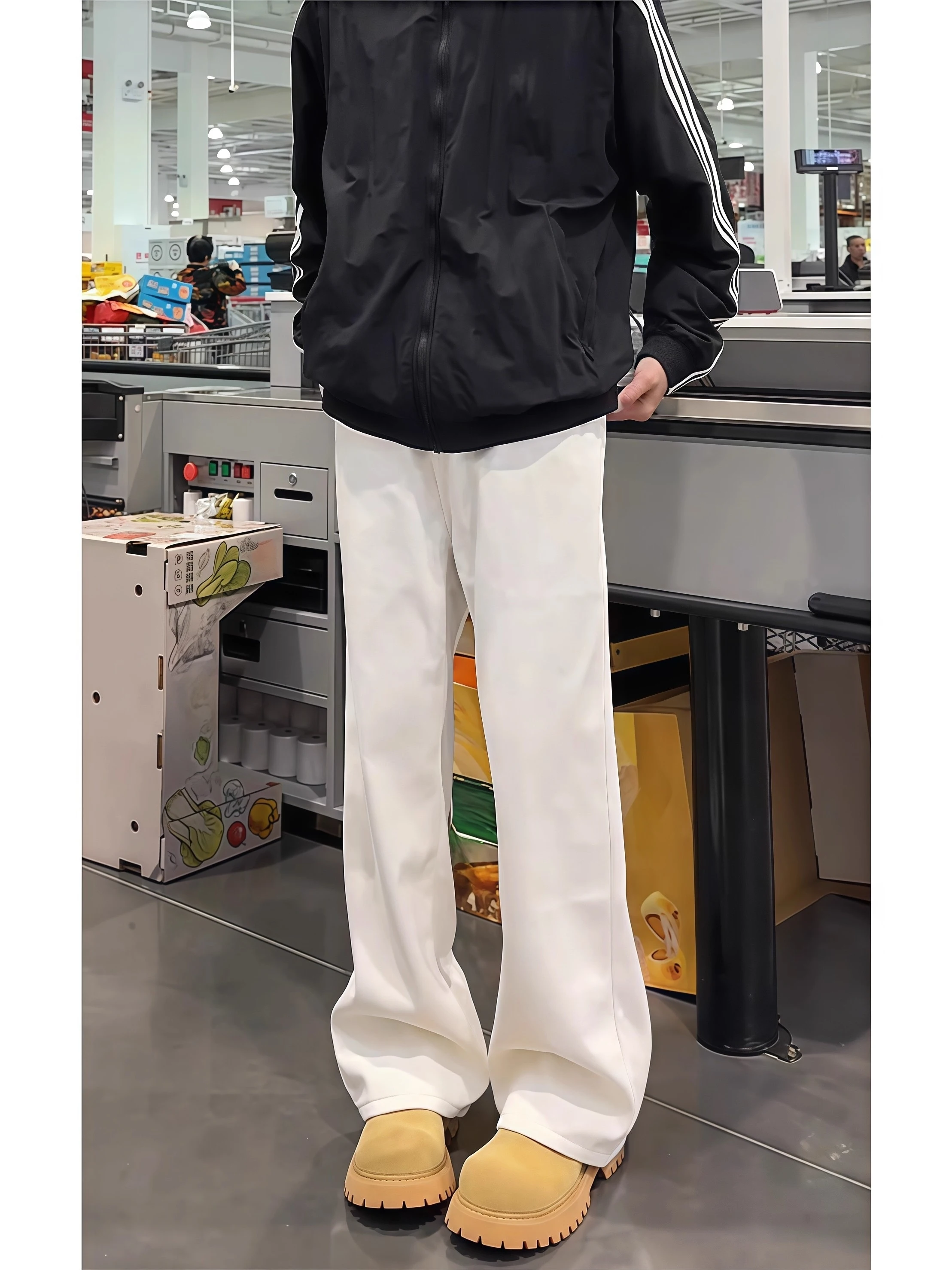 

Утепленные джинсы прямого кроя на флисовой подкладке для мужчин, осенне-зимние, теплые, облегающие, брюки-буткэт, повседневная одежда Cleanfit Sle