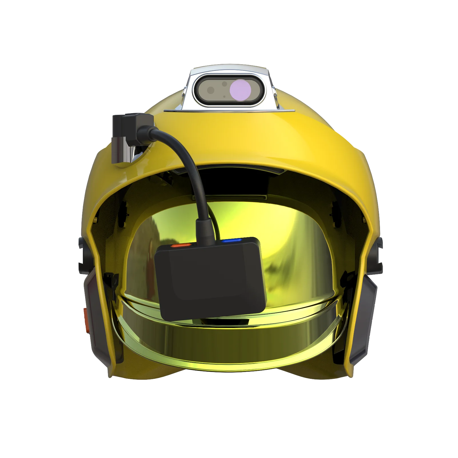 

The Firefighter Helmet Has A 5G Communication System With Dual-Light Feedback And A High-Definition Display