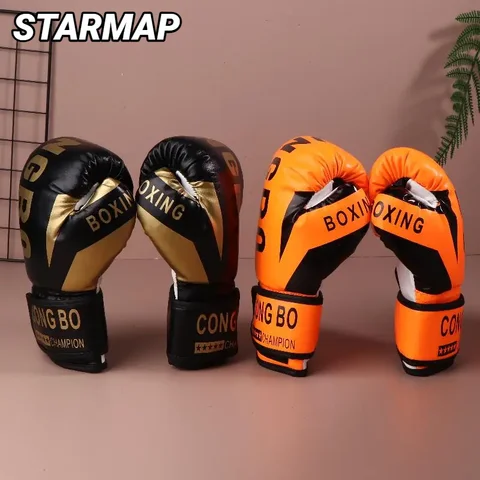 1Pair Breathable Boxing Gloves Pu Leather Muay Thai Mma Punching Karate 6Oz Training Sparring