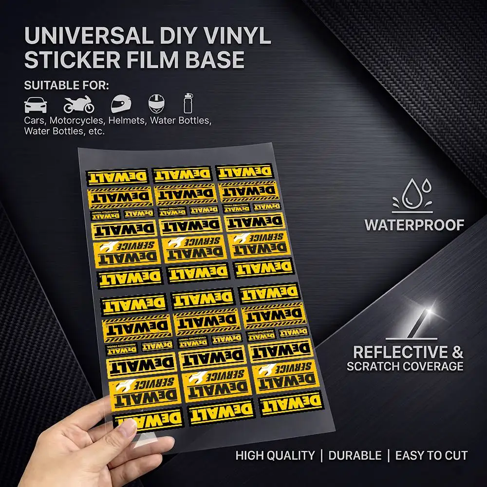 D-dEwAlT-T Safety Reflective Waterproof Auto Decal Scratch Cover Stickers Universal For Bike Helmet Mug Refrigerator