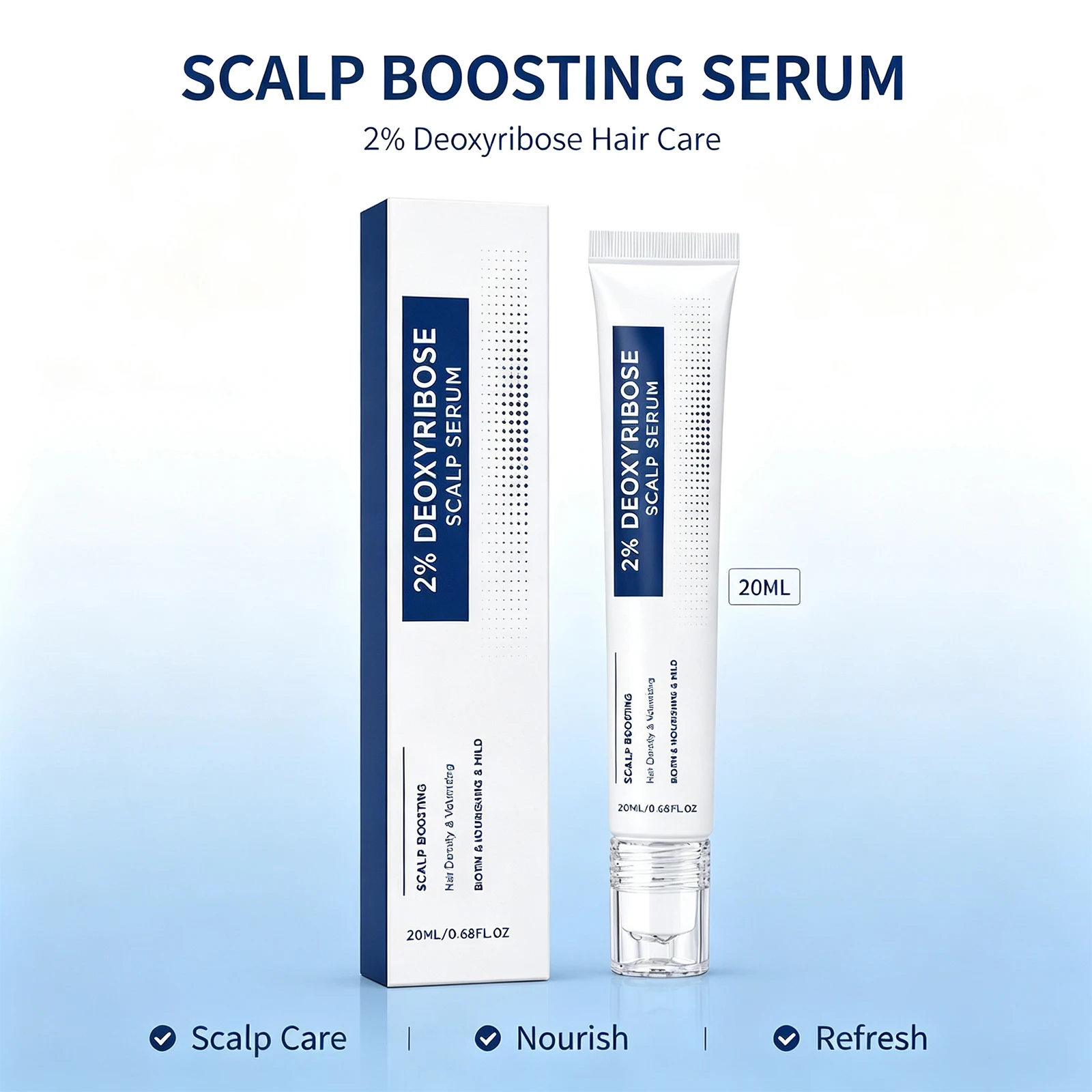 Deoxyribose Scalp Serum with Biotin Refresh Lightweight Nourish Roots Support Healthy Looking Hair Volume Daily Care 20ml