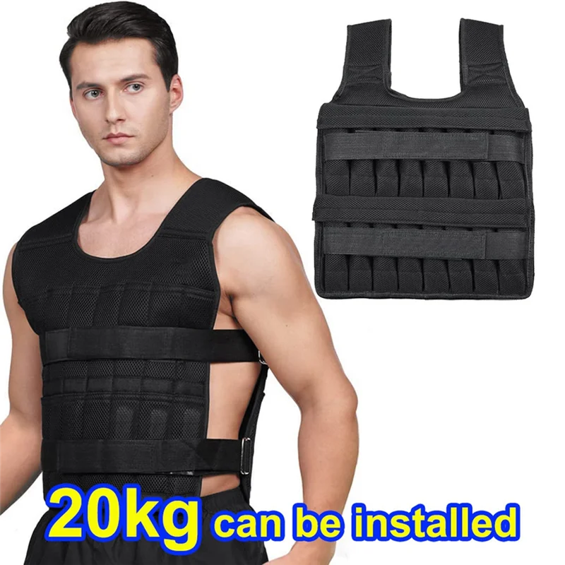 سترة ABHS المرجحة 20 كجم سترة تدريب اللياقة البدنية لقوة التحمل والجري مزورة بدون لوح فولاذي متضمن