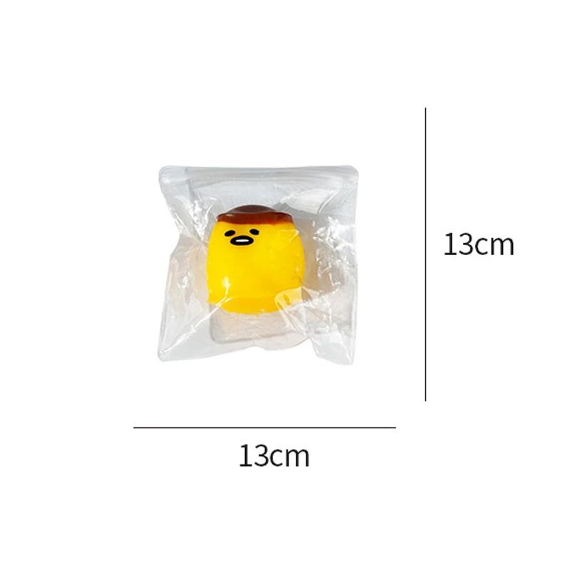 Sanrio Toy Anime Gudetama Nie Nie Le Wholesale Unzip Vent Toy Cute Child Doll Gift Slow Rebound Print Fluid Pudding