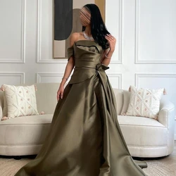 Fairytale-vestido de fiesta sin mangas para mujer, traje largo hasta el suelo, con lazo y cremallera, 2023