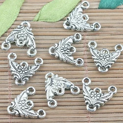 20pcs tibetan silver/antiqued copper /dark gold 2sided crafted flower 1-3 holes connector findings H2217 H1908