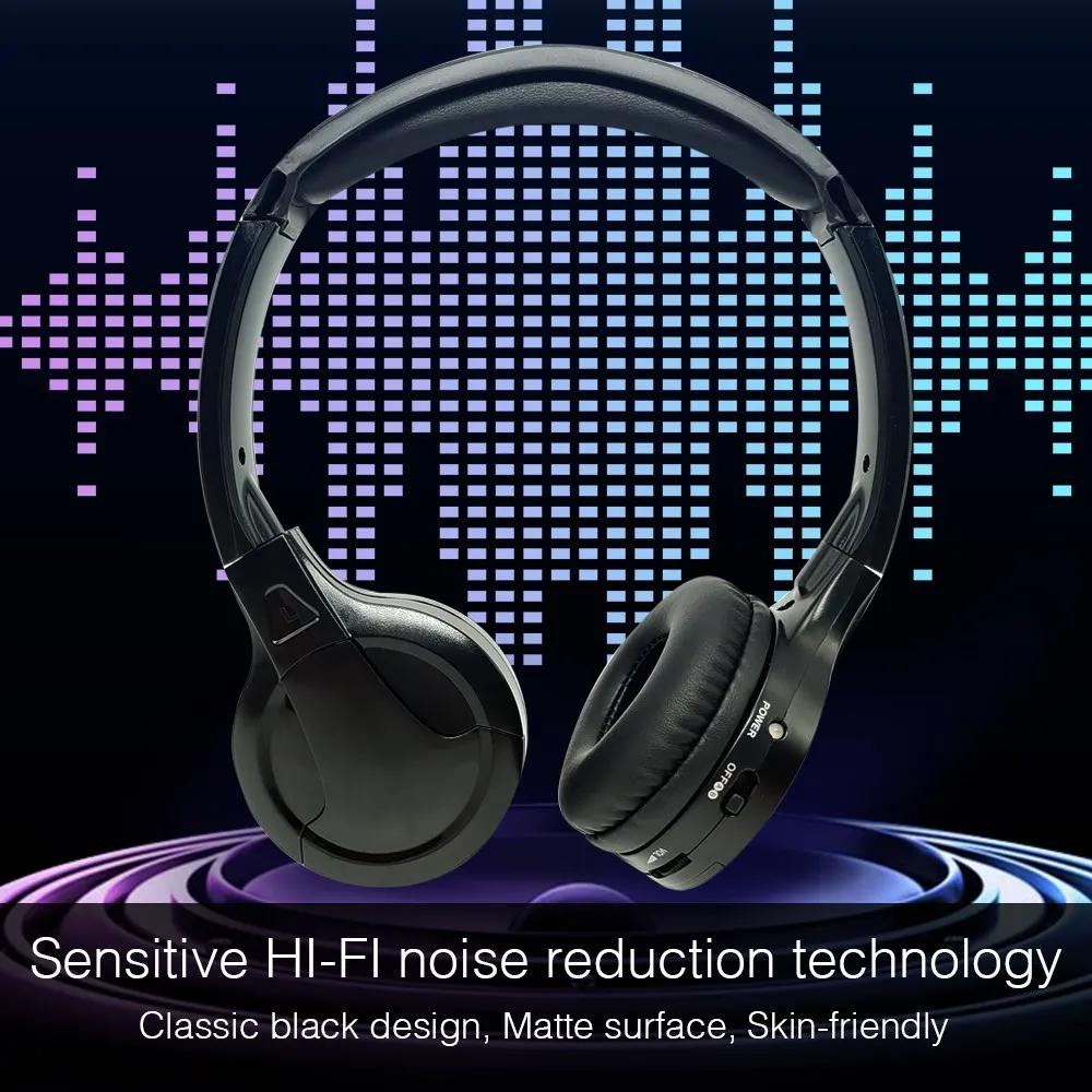 Infrared Stereo Wireless Headphones Headset  IR in Car roof dvd or headrest dvd Player two channels