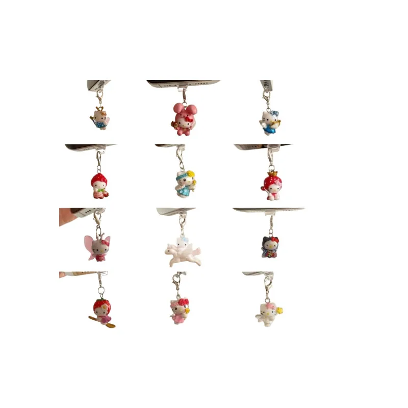 

Новая модель брелока-подвески Hello Kitty для телефона, заглушки от пыли для порта зарядки Lightning, милые брелоки-заглушки для защиты от пыли