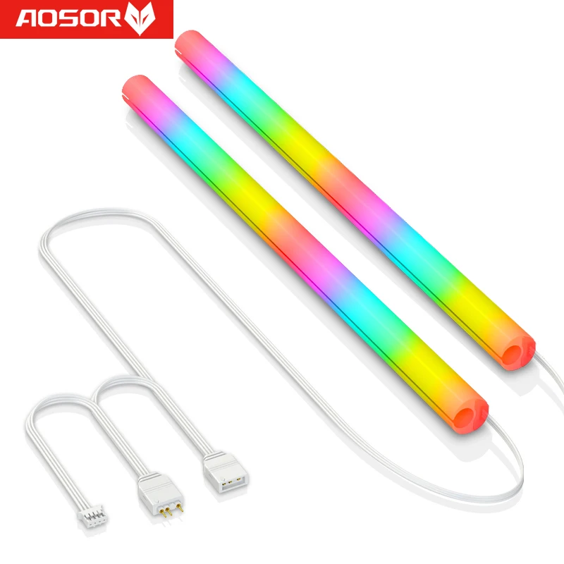 2 قطعة أنبوب تبريد المياه سيليكون مضيئة كم أنبوب تبريد المياه المبرد 5 فولت 3PIN ARGB 4PIN هالة مزامنة PC ديكور