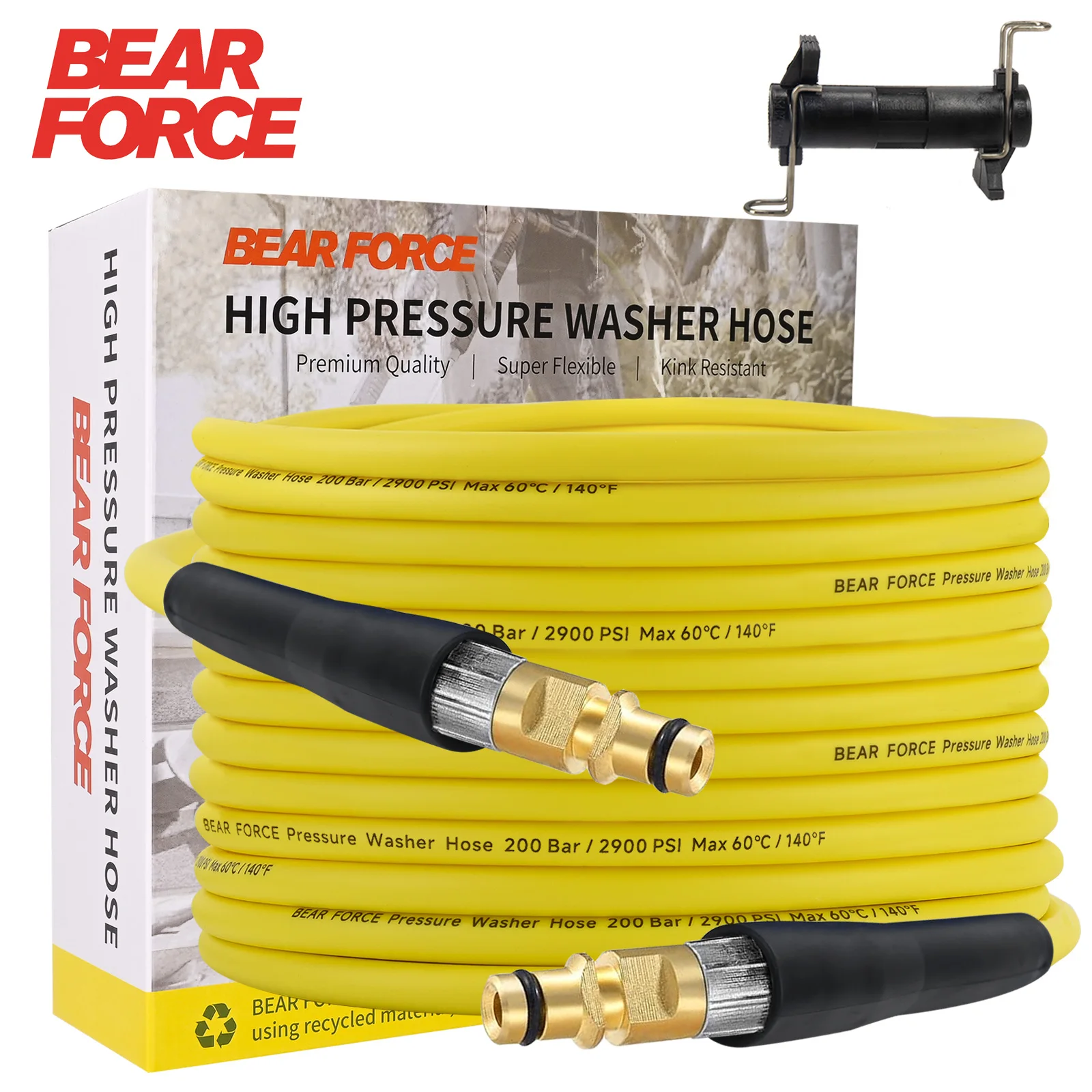 Manguera de repuesto para lavadora a presión, manguera súper Flexible de 2900 PSI, manguera resistente a caídas para conector rápido Karcher K2-K7