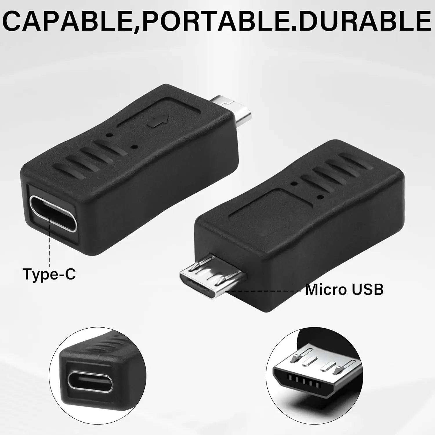 1pc USB Type C Female to Micro USB 5 Pin Male Converter Connector Charge Data Sync for Samsung Galaxy Camera Phone PC Charging