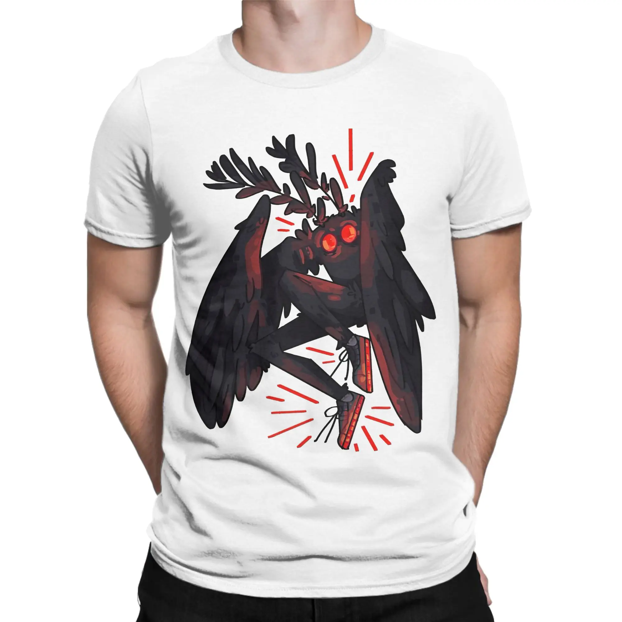 Cryptid Creatures Bigfoot Mothman Alien Loch Ness Monster Men's T Shirts Fashion Tees Short Sleeve T-Shirt Pure Cotton Tops