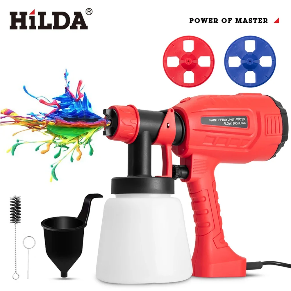 800/1000ML High Pressure Spray Gun Electric Paint Sprayer 500W Household Detachable Spray Gun Flow Control Airbrush Tools