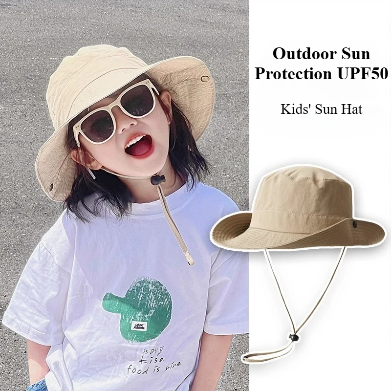 Spring Summer Quick Dry Denim Parent-child Bucket Hat Large Head Circumference UV Sun Hat For Kids Camping Climbing Outdoor