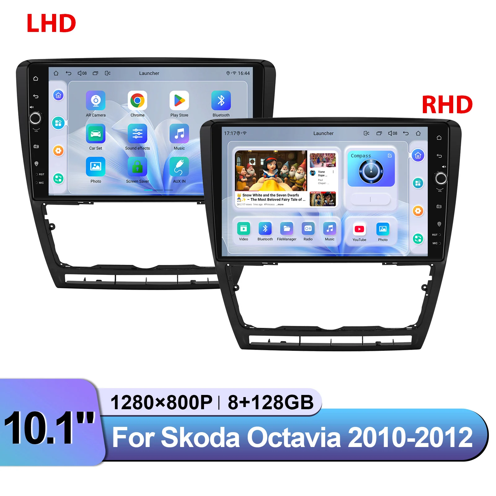Plug & Play Car Radio Stereo for Skoda Octavia 2010-2013 Bluetooth Handsfree Calling & Music Play & Backup Camera Input